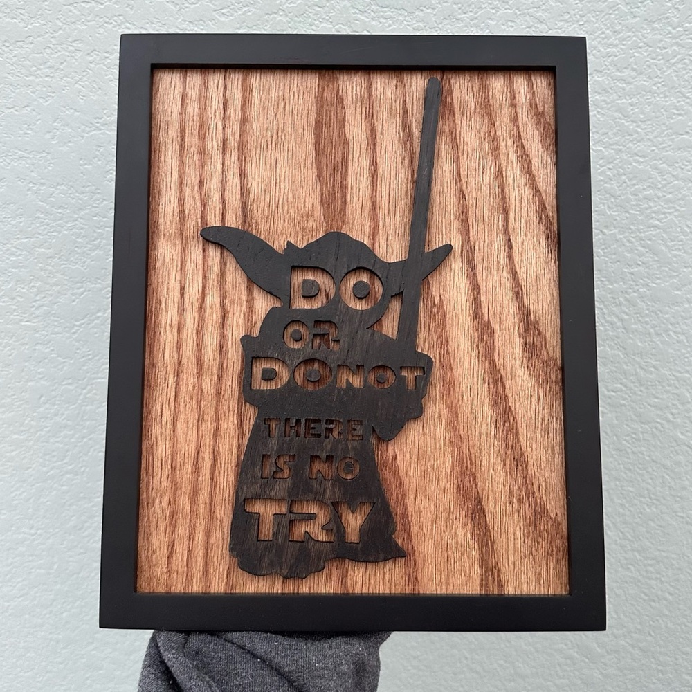 3D Yoda Wood Art - Handmade